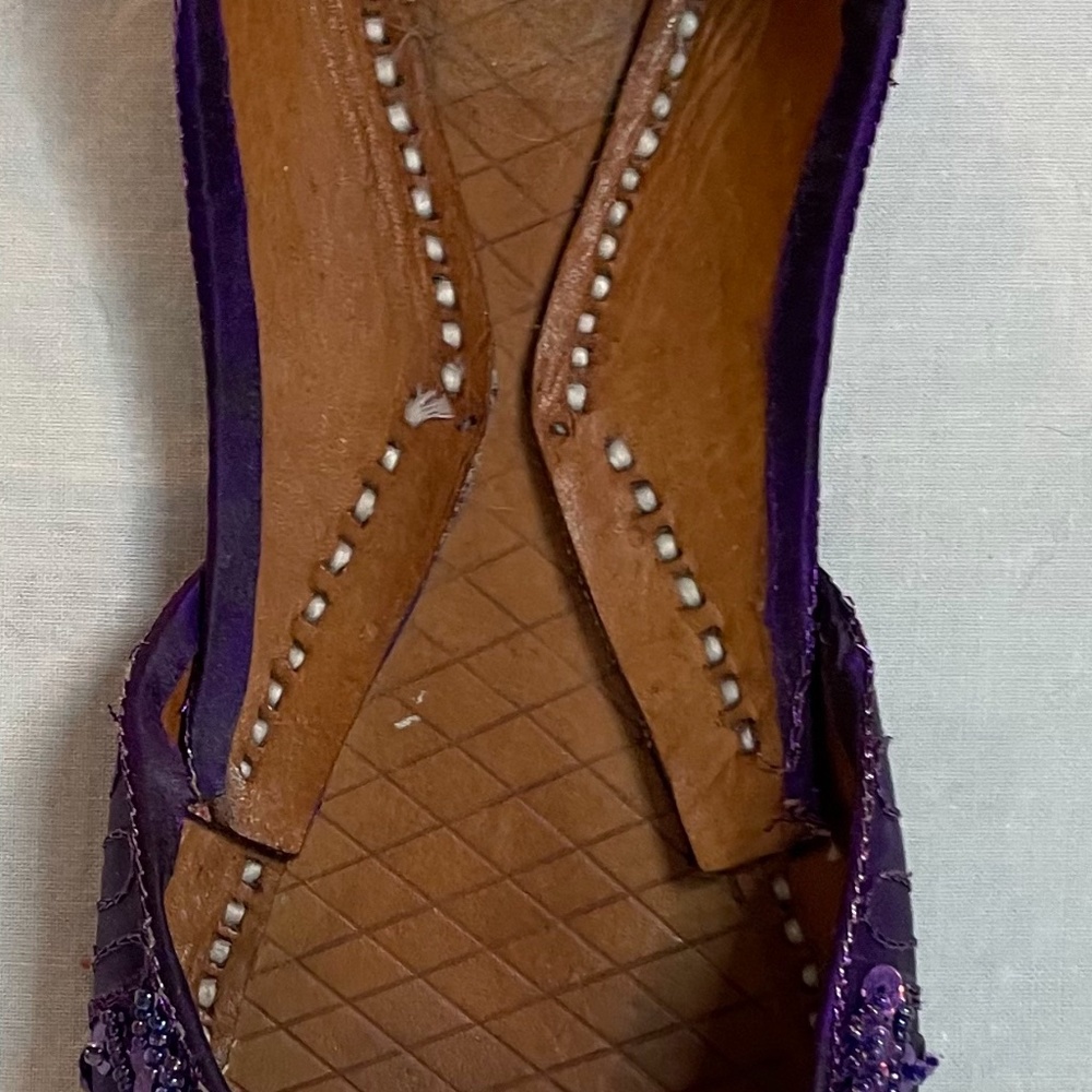 ❌ SOLD! Beachcomber handmade purple sequin flats! - Picture 7 of 13